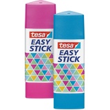 Tesa Easy Stick (ecoLogo Promo, 2x 12 g) pink/blau