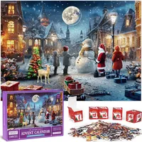 Evolyline Adventskalender 2024 Puzzle Exit Weihnachten Jigsaw 1008 Teile für Erwachsene Weihnachtsgeschenke, Geschenke für Kinder Jungen Mädchen