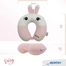 PETEX Hase Nackenkissen 32 x 30 cm Rosa