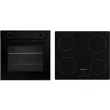 Backofen Herd Matt Schwarz Kochfeld Induktion Einbau autark rahmenlos Respekta