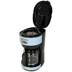 Westinghouse Kaffeemaschine Retro Design, 1,25l Kaffeekanne, Filter 1x4, hellblau