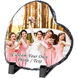 Schiefer mit Foto Personalisierte Schiefertafel mit Ständer, Benutzerdefinierte Bilderrahmen Sublimation Blank Schiefer Rock Stone Bilderrahmen für Desktop