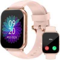 RUIMEN Smartwatch 1.85" Display mit Telefonfunktion, Fitnessuhr mit SpO2 & Herzfrequenz, 110+ Sportmodi, IP68 wasserdicht - Rosa