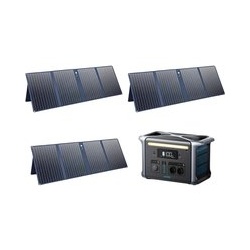 Anker Powerstation 757 + Anker 625 Solarpanel 3er-Set (100W) – Schwarz