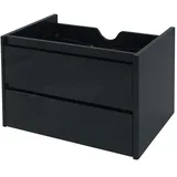 Mendler Waschbeckenunterschrank HWC-B19, Waschtischunterschrank Waschtisch Badezimmer, hochglanz Soft-Close 50x60cm ~ schwarz