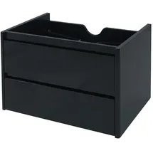 Mendler Waschbeckenunterschrank HWC-B19, Waschtischunterschrank Waschtisch Badezimmer, hochglanz Soft-Close 50x60cm ~ schwarz