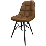 Xlmoebel Esszimmerstuhl Polsterstuhl aus Kunstleder in modernem Design für Wohnräume, Hergestellt in Europa braun