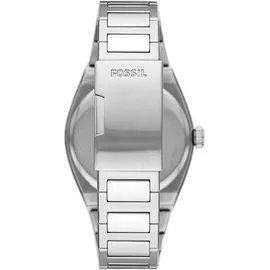 Fossil Everett 3Zeiger, Quarzwerk, 42 mm silbernes Edelstahlgehäuse mit Edelstahlarmband, FS5822