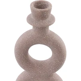 Beliani Kerzenständer NAOUSA Keramik Beige