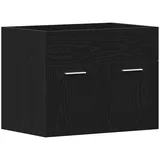 vidaXL Waschbeckenunterschrank Schwarz Eichen-Optik 60x38,5x46 cm