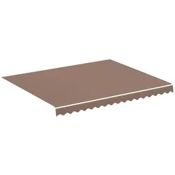 DELUKE® Markisenbespannung Markisenstoff Wasserabweisend Reißfest Braun, für 400x300cm Rahmen Markise mit Volant Markisen Ersatzstoff Markisentuch
