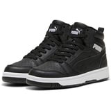 Puma Rebound V6 Mid WTR Jr Sneaker Shadow Gray Black White, 38