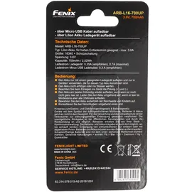 Fenix ARB-L16-700UP CR123A 700 mAh 1 St.