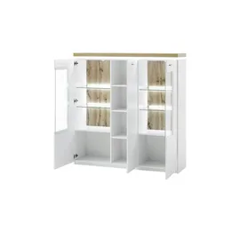 Sconto Highboard 138 x 144 x 38 cm Weiß