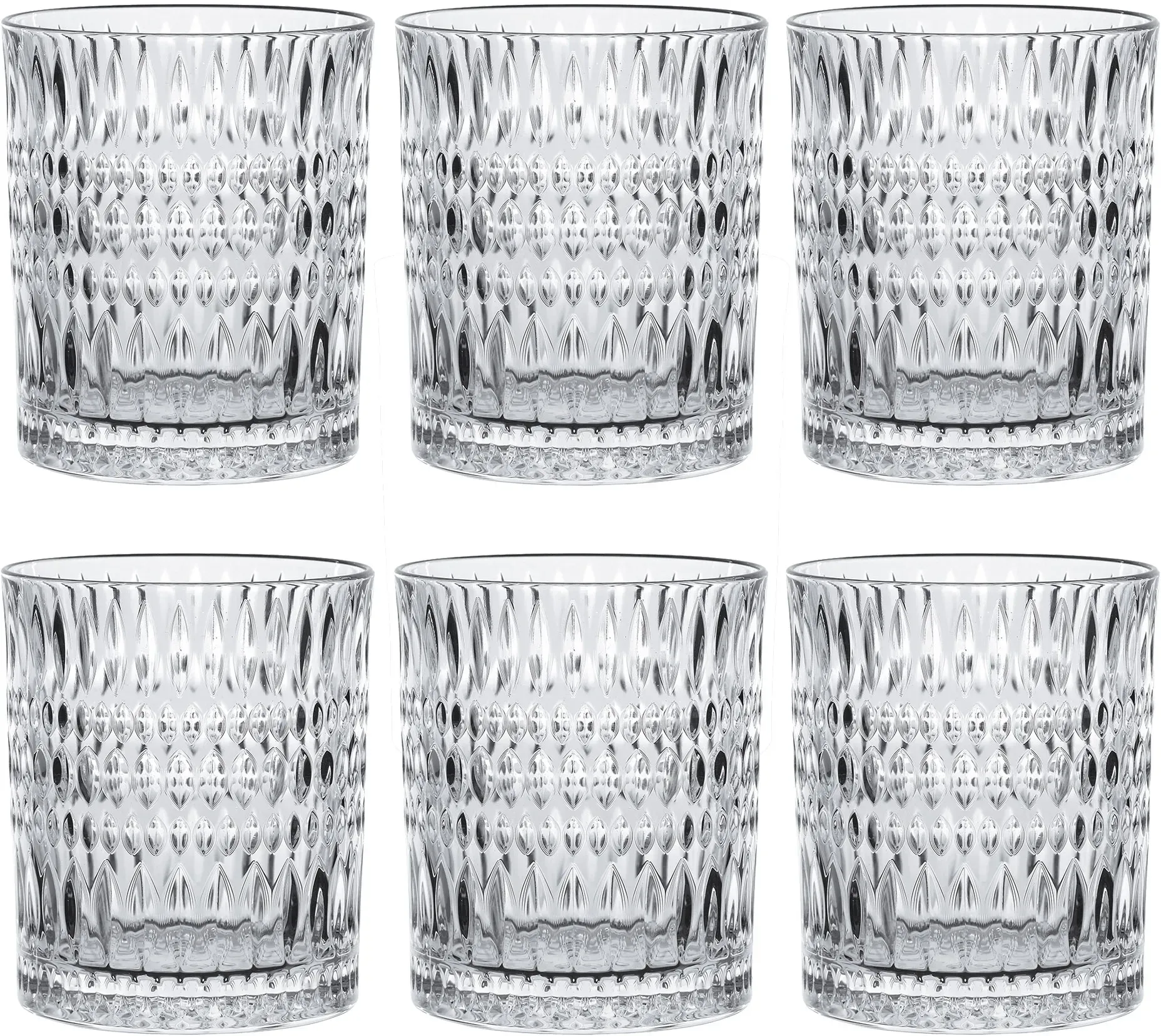 NACHTMANN Serie ETHNO Tumbler Whiskybecher 304 ml Set mit 6 Gläsern