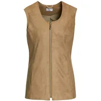 GOLDNER Velourslederimitat-Weste in camel | Gr.: 42