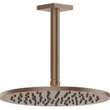 GESSI Rilievo, Antikalk-Kopfbrause D250 mm, mit Gelenk und Deckenrohr 261 mm, 1/2 Anschluss, 59152708, Farbe: Kupfer gebürstet