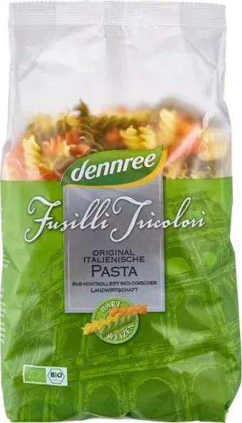 dennree Hartweizen-Fusilli Tricolori bio 500g