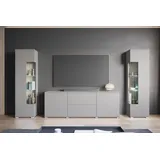 INOSIGN Wohnwand »KENIA« Komplett-Set, 3 Stk. tlg., grau