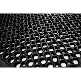 Jet-Line Fußmatte Mona 90x150x1,2 cm schwarz Eingang Matte außem Ringmuster