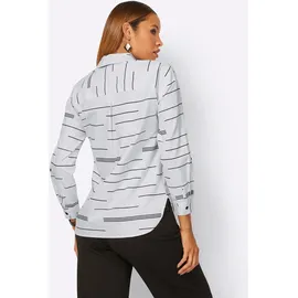 CREATION L Klassische Bluse Langarm beige/schwarz 52
