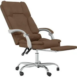 vidaXL Bürostuhl mit Massagefunktion Stoff Braun