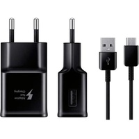 Samsung USB Ladeadapter mit Schnellladefunktion + Micro-USB-Kabel EP-TA20 Schwarz, USB Ladegerät