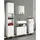 VCM Landos Hochschrank 181 x 32 x 28 cm Weiß/Honig-Eiche Holz, Metall