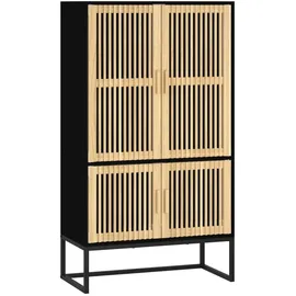 vidaXL Highboard 70 x 125 x 35 cm Schwarz