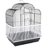 GOTOTOP Nylonnetz Netzabdeckung Schutznetz Vogelkäfig-Samenfänger Abdeckung Dehnbare Seed Catcher Birdcage Nylon Mesh Net Cover für Papageien Verstellbarer 106-212x33cm