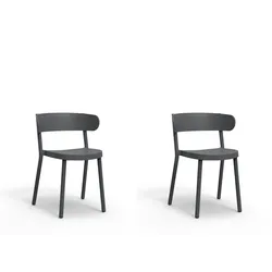 Resol CASINO Stuhl Indoor, Outdoor Set 2 Dunkelgrau