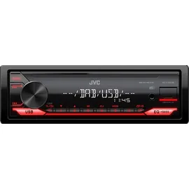 EHO JVC KD-X182DB 1-DIN Media Autoradio AUX-In USB DAB+ mit Einbauset für Alfa Romeo 159 2005-2012