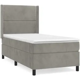 vidaXL Boxspringbett 100 x 200 cm Hellgrau