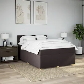vidaXL Boxspringbett 140 x 200 cm Dunkelbraun