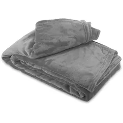 Leonado Vicenti Kuscheldecke Anthrazit 220x240 cm Wolldecke Fleece extra weiche Wohndecke Sofa
