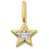 ONE ELEMENT Kettenanhänger »0,01 ct Diamant Brillant Stern Anhänger aus 333 Gelbgold«, Stern goldfarben