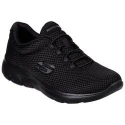 Slip-On Sneaker SKECHERS "SUMMITS", Damen, Gr. 41, schwarz, Textil, unifarben, sportlich, Schuhe Sneaker, Freizeitschuh, Halbschuh, Schlupfschuh mit komfortabler Innensohle, Topseller