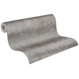 A.S. Création Vliestapete Uni Metallic 53 cm x 10 m 0 g Grau/Braun