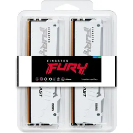 Kingston FURY Beast DDR5 6400MT/s RGB 64GB Kit (2x32GB) CL32 Weiß KF564C32BWEAK2-64
