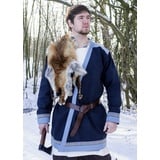 Battle Merchant Wikinger-Kostüm Klappenrock Bjorn, Wikinger-Mantel mit Borte, dunkelblau XL blau XL | XL