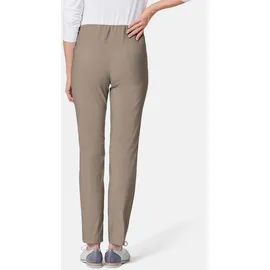 GOLDNER Kurzgröße: Schlupfhose LOUISA mit Steppnähten in taupe | Gr.: 22