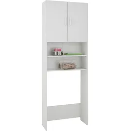 FMD Mid.you Waschmaschinenschrank FMD Nassau, weiß, Kunststoff, 64x190x26 cm, Waschküche, Waschmaschinenschrank