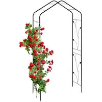 Relaxdays Rosenbogen 213 x 106 x 41 cm Schwarz
