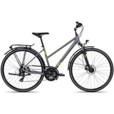 2R Manufaktur Trekkingrad TRX21 Trapez, 21 Gang Shimano RD-TX-800-7 Schaltwerk, Kettenschaltung, Damenrad 28 Zoll schwarz/grau schwarz 46 cm