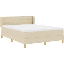vidaXL Boxspringbett 140 x 200 cm Creme