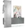 Vladon Wandgarderobe Carlton 156,5 x 193 x 35 cm Grau
