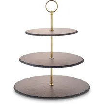 Echtwerk Etagere-/ in Grau Ø (H)35 cm,