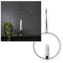 Star Trading Flamme Ring LED-Kerze 10 cm schwarz