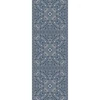 Queence Vinyltapete »Alexander« Antikoptik Barock Kunst bedruckt glatt 90x250cm, selbstklebend, kinderleichte Anbringung,, Sticker, blau