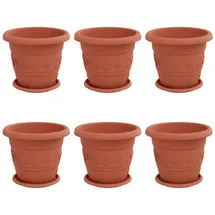 vidaXL Blumentöpfe 6 Komplettset Ø 26 x 21,5 cm Ziegelrot